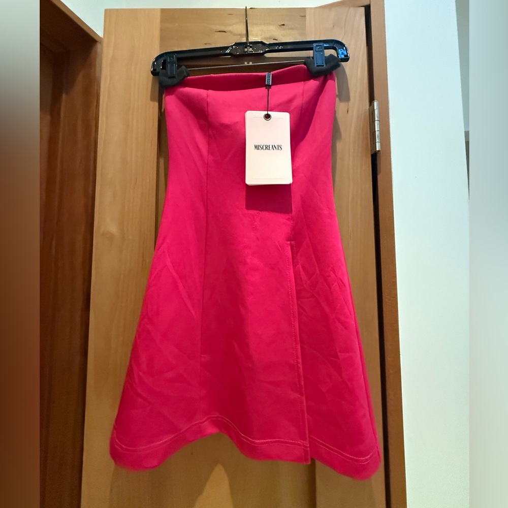 NWT Miscreant London Pink mini strapless Cupid Dress valentines 💘 revolve brand